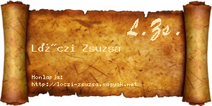 Lóczi Zsuzsa névjegykártya